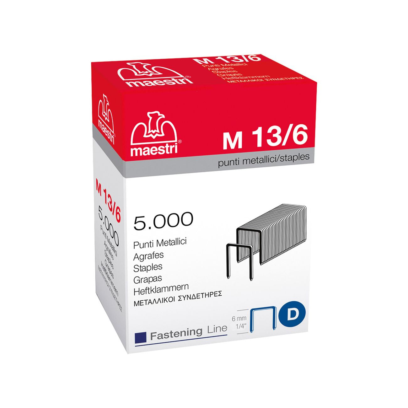 Punti per fissatrice a martello m. 13/6 cf. 5000 pz