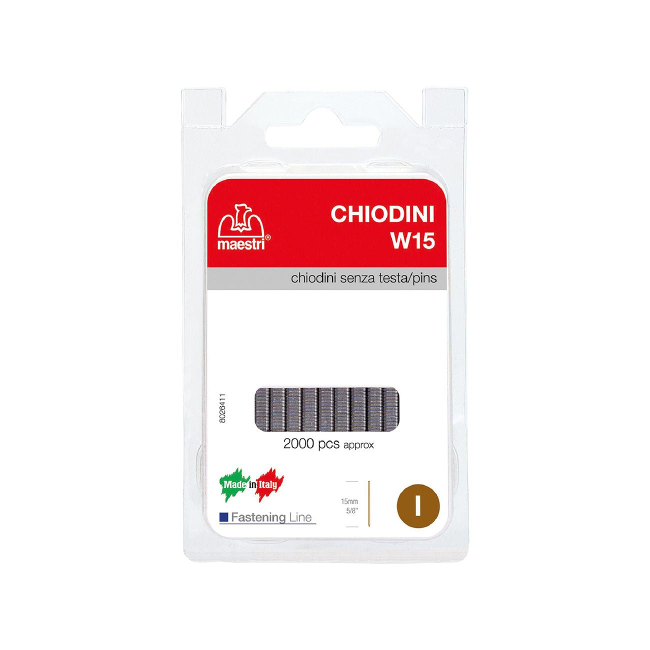 Spilli per fissatrice manuale mod. w15 - 2000 pz senza testa