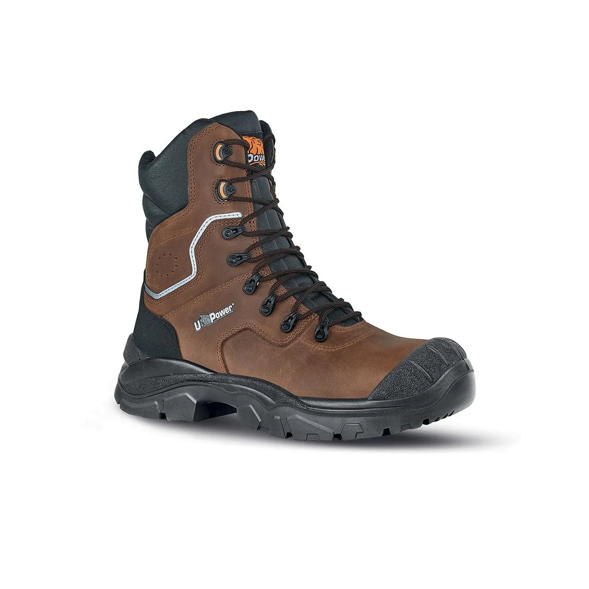 Scarpe antinfortunistiche alte U-Power CALGARY UK s S3S FO SR Brown/Black