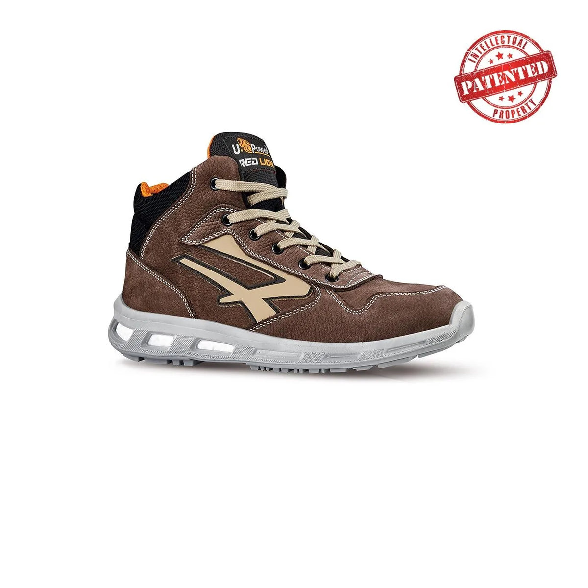 Scarpe antinfortunistiche alte U-Power CARTER s ESD S3S CI FO SR Brown/Taupe