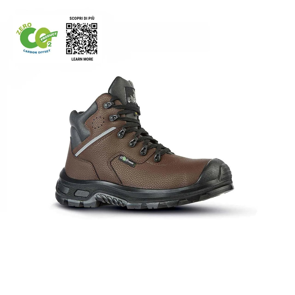 Scarpe antinfortunistiche alte U-Power LANCASTER UK s ESD S3S CI FO SR Brown/Black