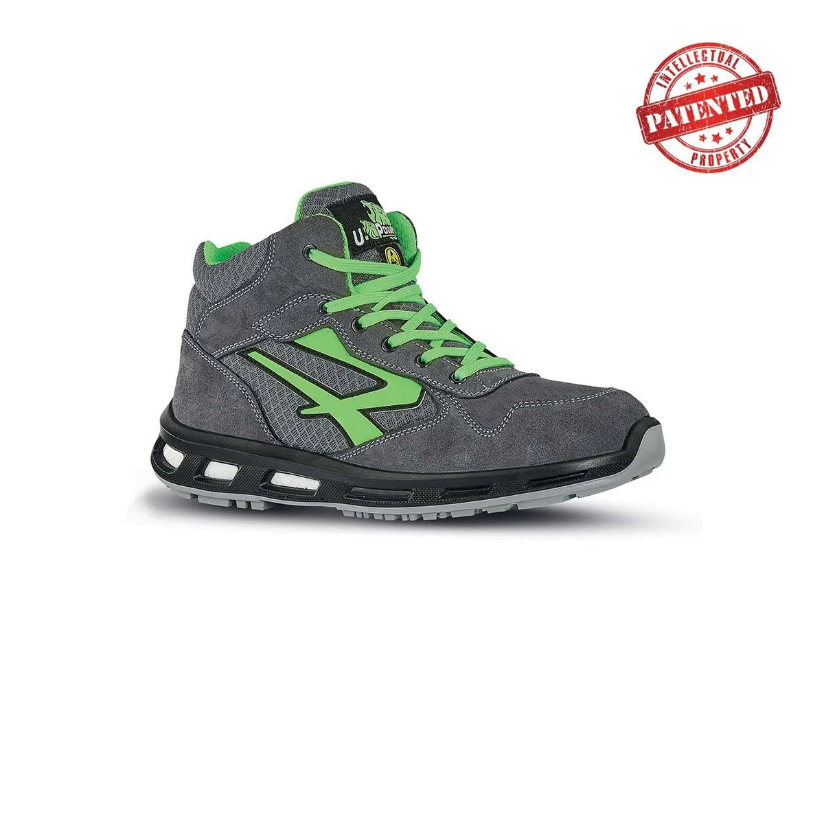 Scarpe antinfortunistiche alte U-Power RAMAS s ESD S1PS FO SR Grey/Green