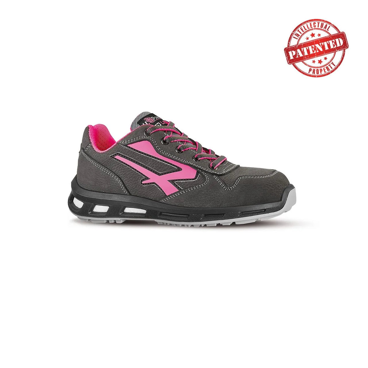 Scarpe antinfortunistiche basse da donna U-Power CANDY s ESD S3S CI FO SR Grey/Pink Fluo