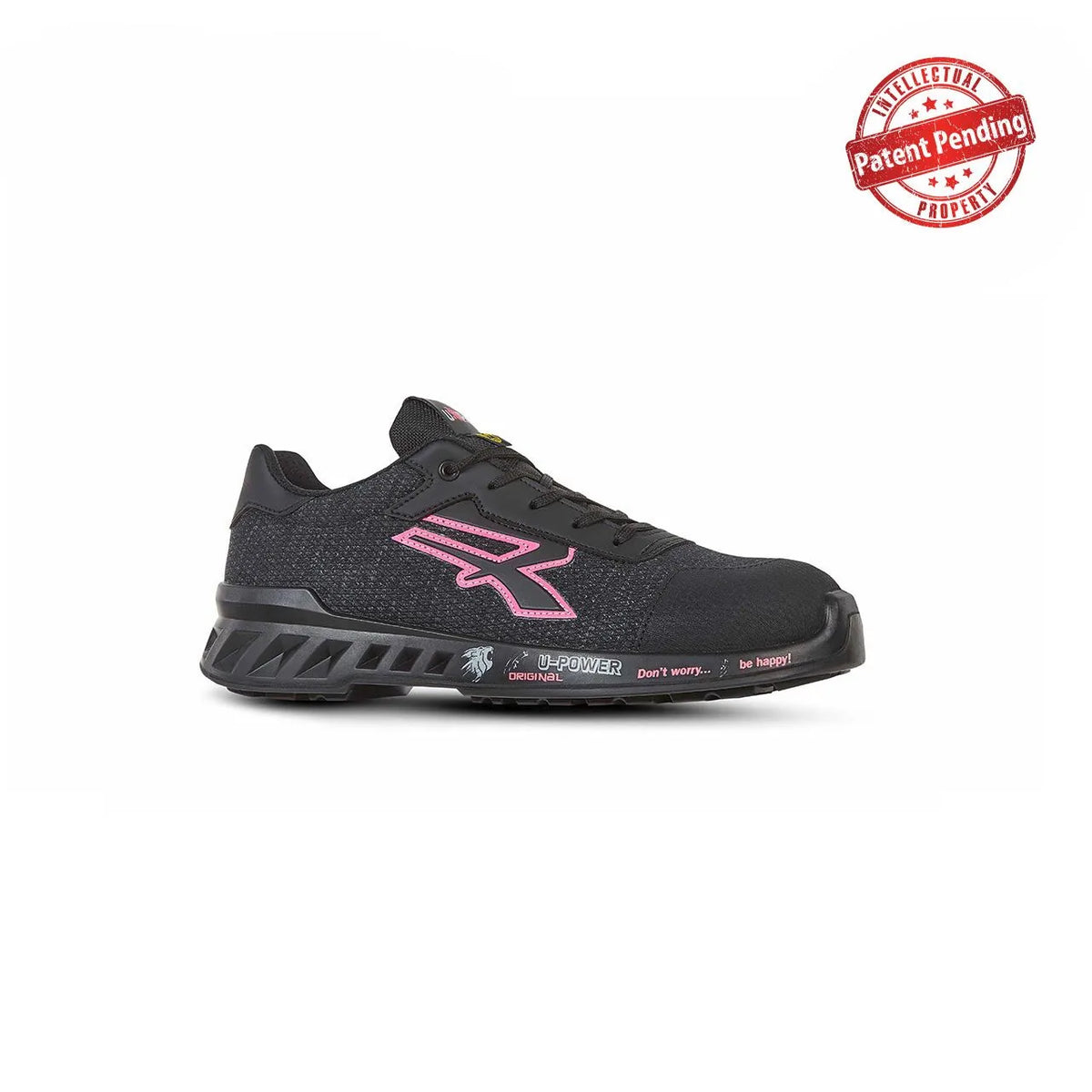 Scarpe antinfortunistiche basse da donna U-Power MICHELLE s ESD S1PS FO SR Black/Pink Fluo
