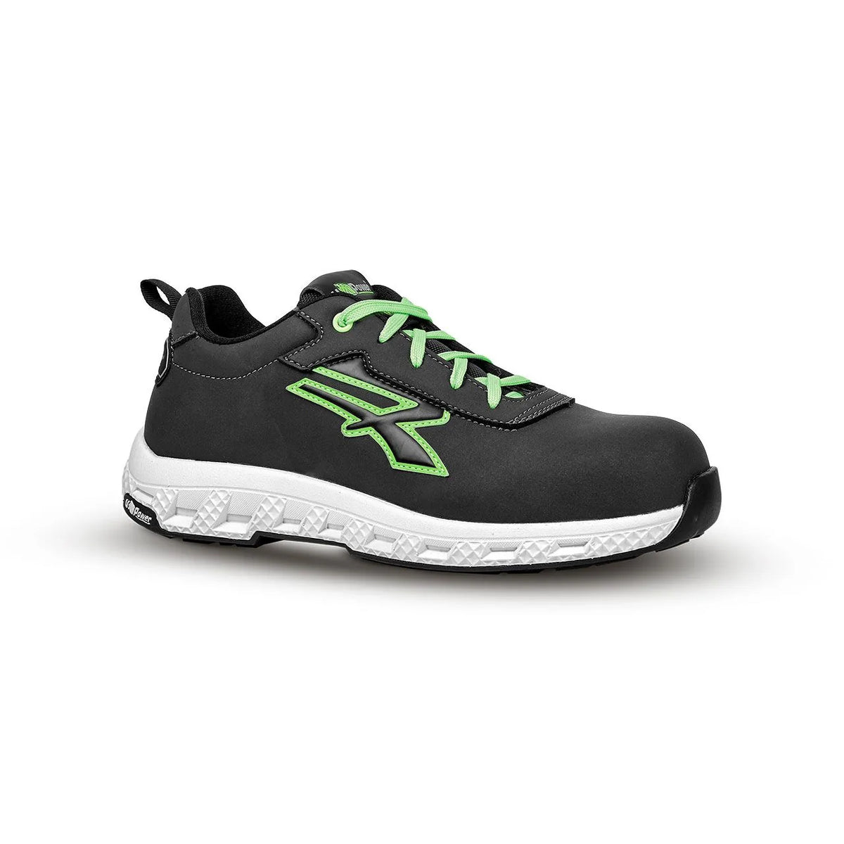 Scarpe antinfortunistiche basse U-Power ADAK ESD S3S CI HI HRO FO SR Black/Verde Fluo