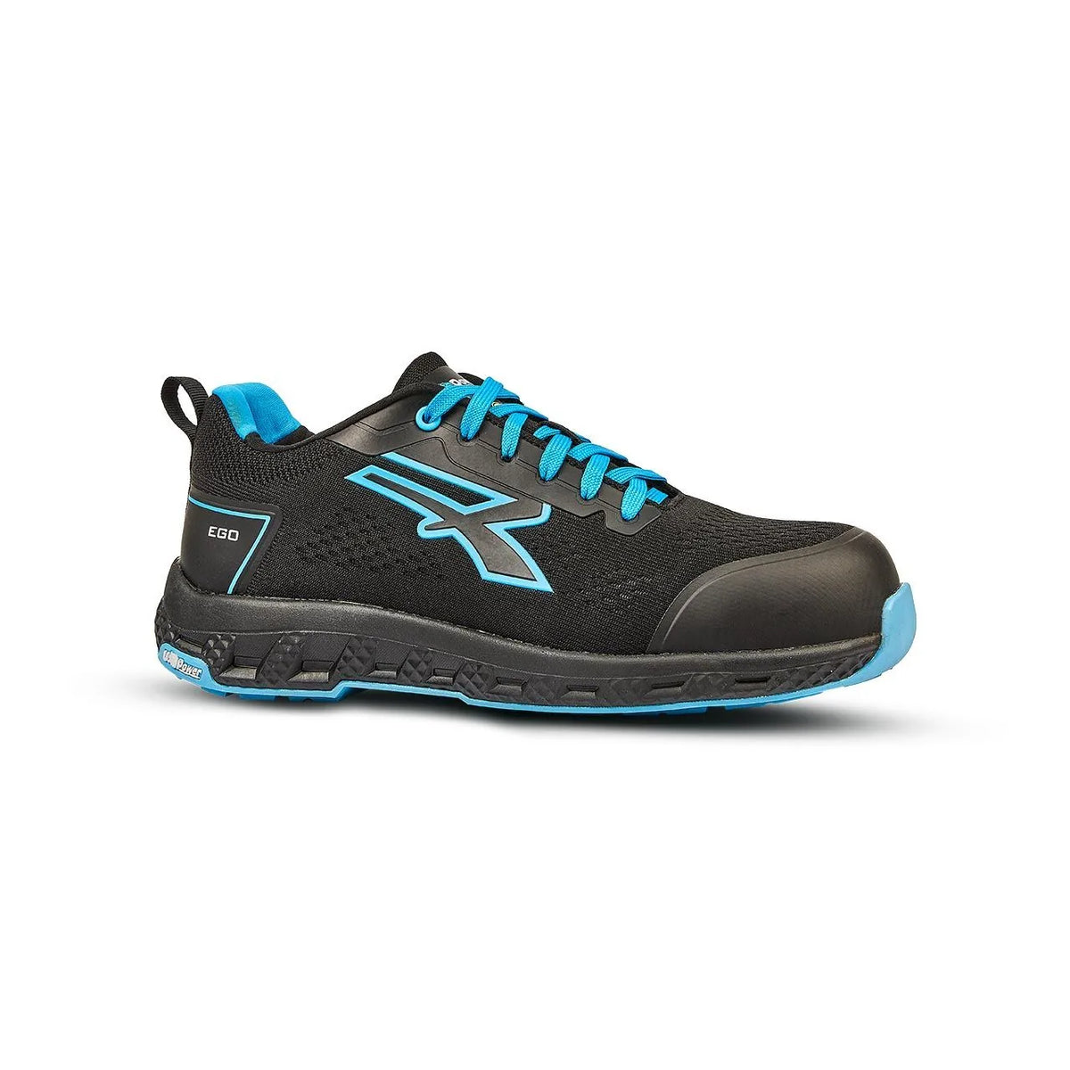 Scarpe antinfortunistiche basse U-Power DEON ESD S1PS HI HRO FO SR Black/Blue Fluo