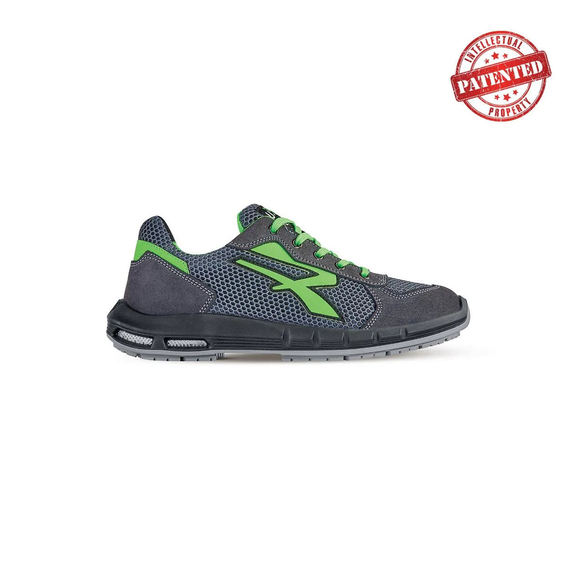 Scarpe antinfortunistiche basse U-Power GEMINI PLUS s ESD S1PS FO SR Grey/Verde Fluo