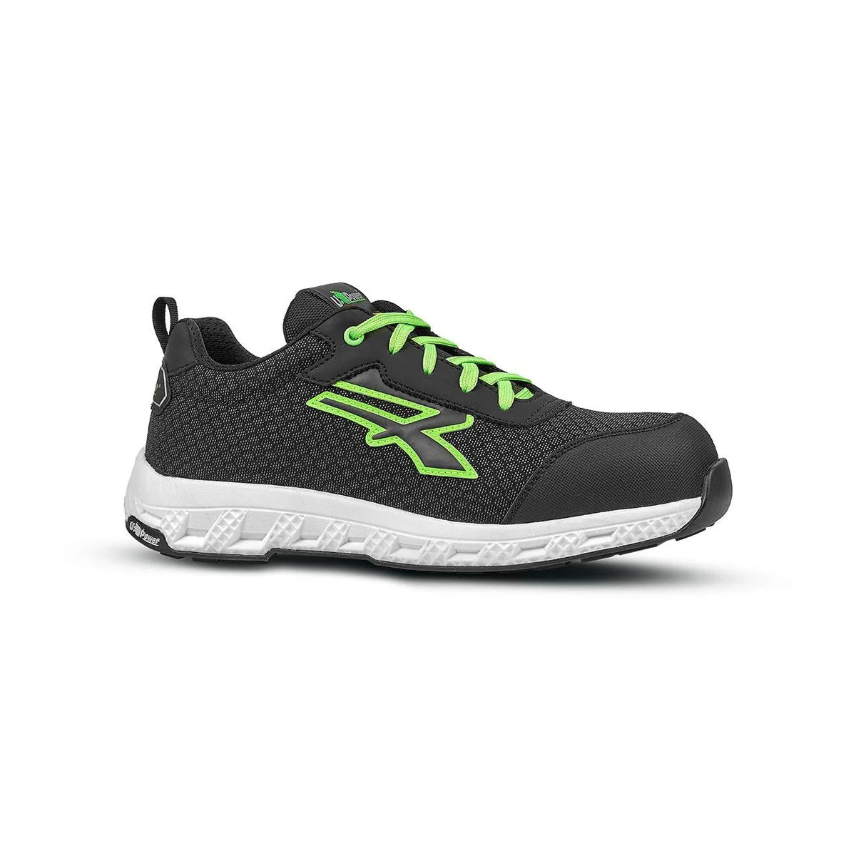 Scarpe antinfortunistiche basse U-Power MITCH ESD S3S CI HI HRO FO SR Black/Verde Fluo