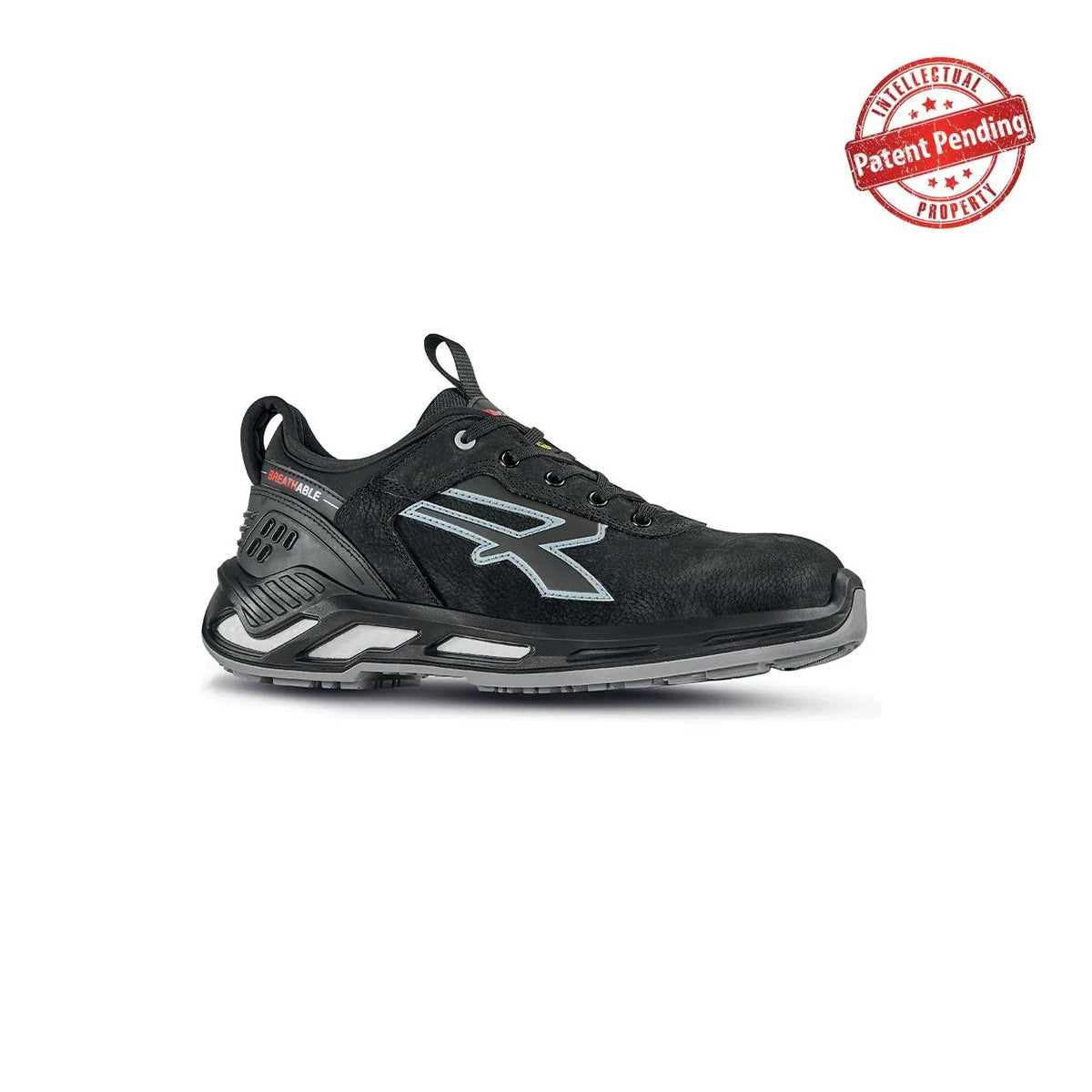 Scarpe antinfortunistiche basse U-Power RUSH s ESD S3S CI FO SR Black/Grey
