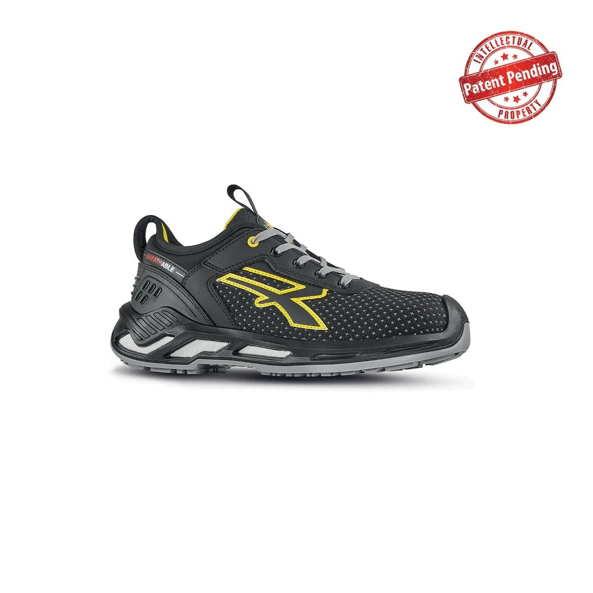 Scarpe antinfortunistiche basse U-Power SVEN s ESD S3S CI FO SR Black/Yellow