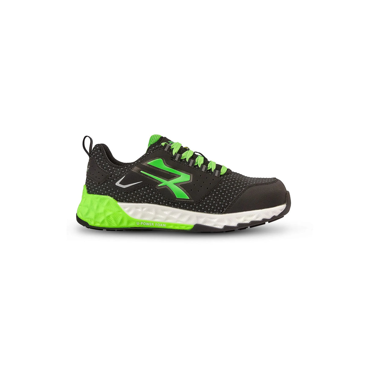 Scarpe antinfortunistiche basse U-Power VISERYS ESD S3S CI HI HRO FO SR Black/Verde Fluo