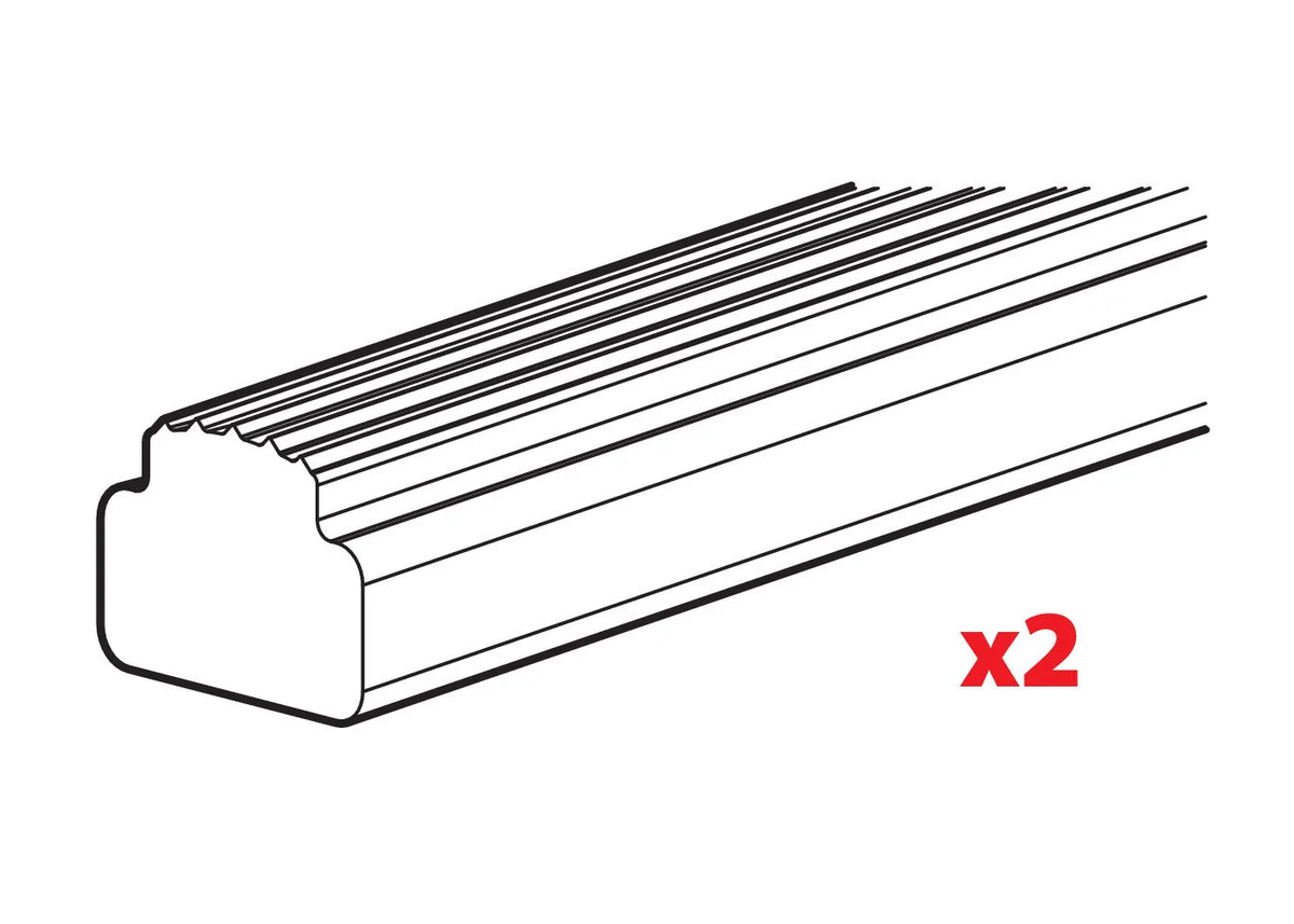 Disegno tecnico quotato di Set 2 gomme superiori - L = 140 cm, con le misure
