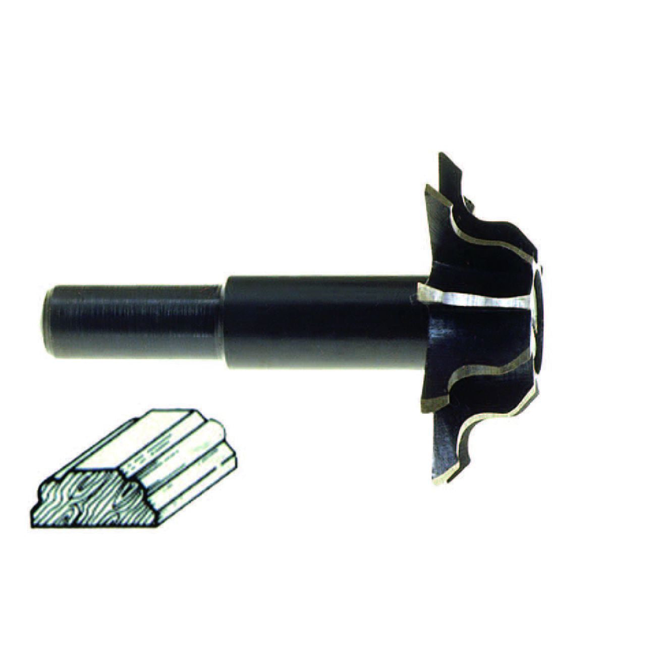 Fresa per profilo mezzo tondo esterno - 45° Ø mm.35 codolo mm.8, per il legno pg 361.00