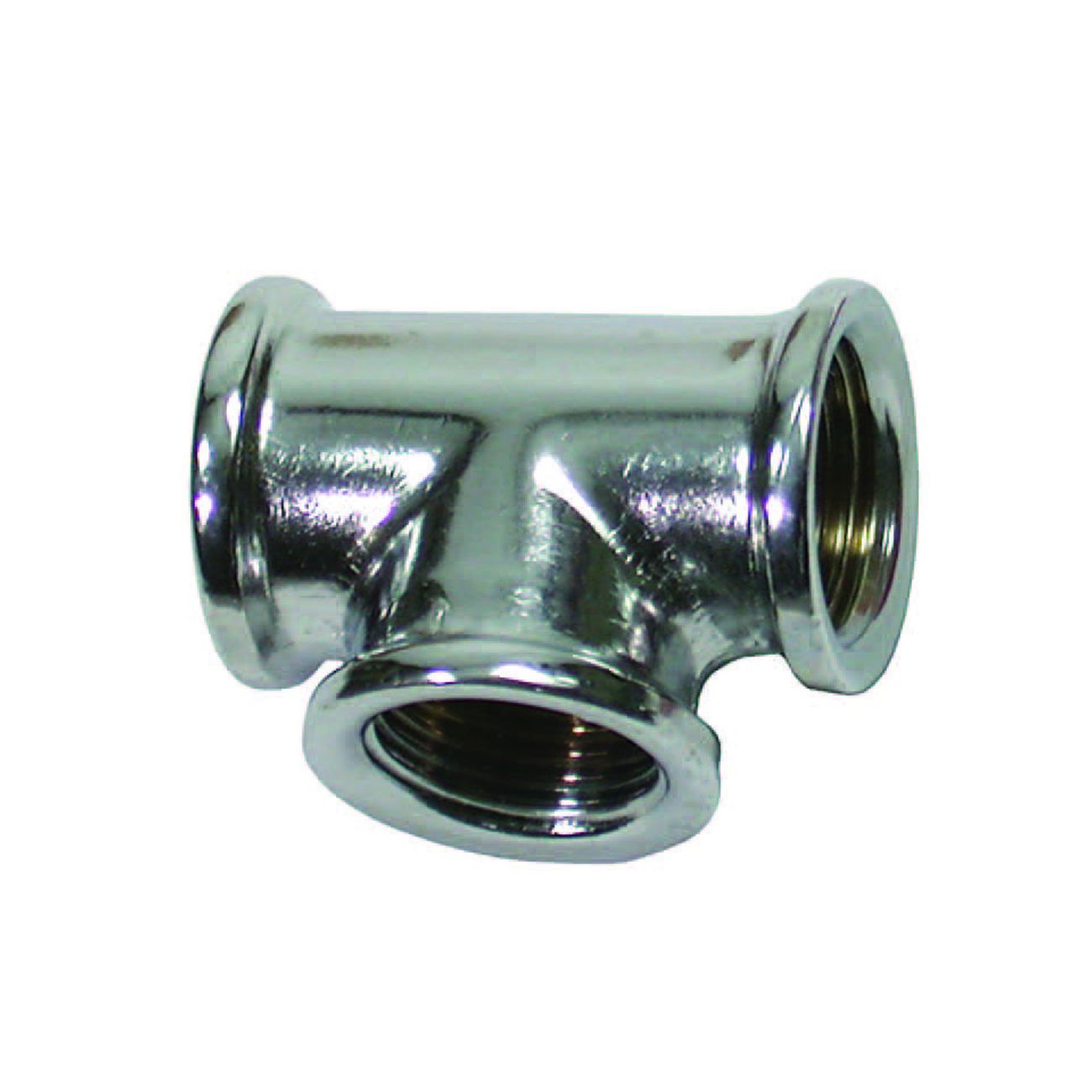 Tee femmina femmina ottone cromato - ff 1/2 - 10 pz