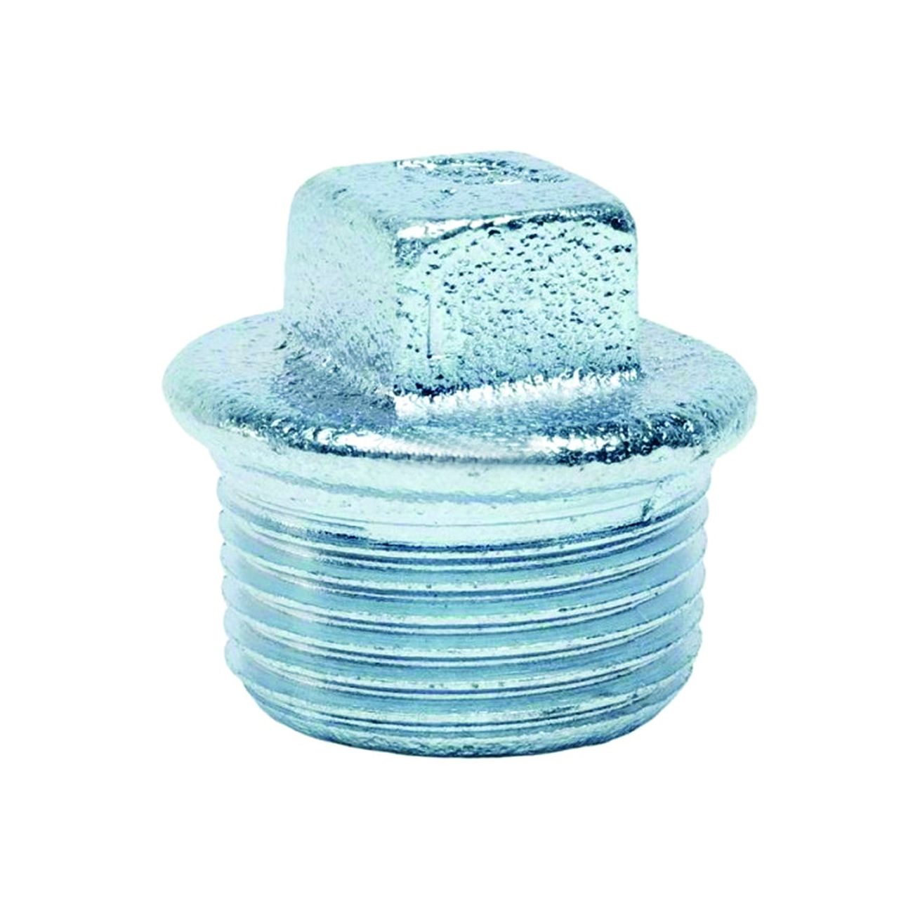 Tappo maschio con bordo in ghisa zincata