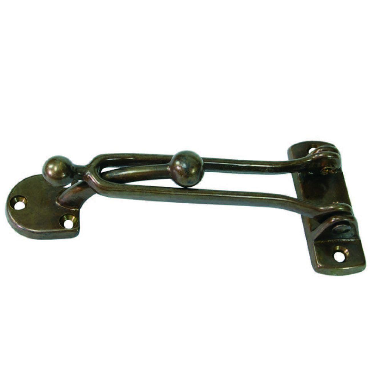 Fermaporte con gancio in ottone bronzato - mm.130x60h.