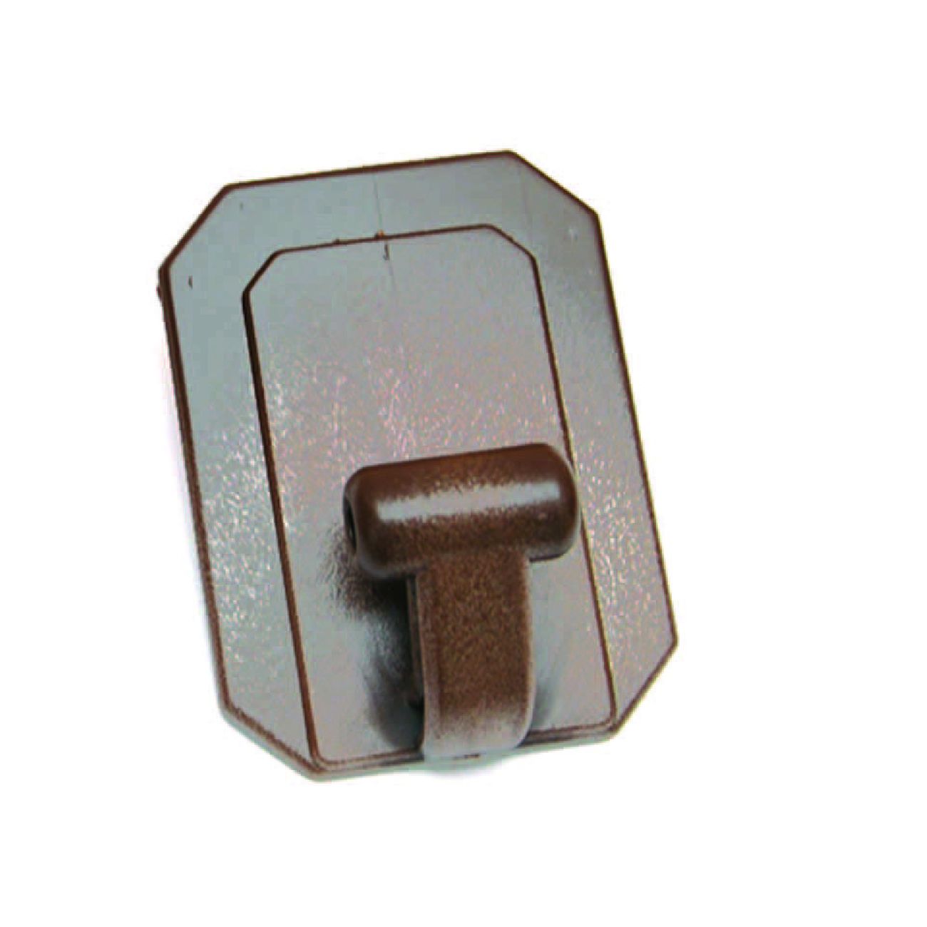 Ganci giganti adesivi in plastica marroni - mm.58x78h. - 25 pz