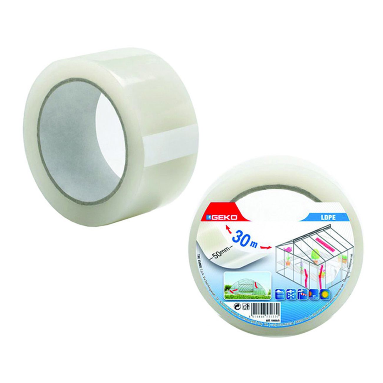 Nastro adesivo in polietilene trasparente uso esterno