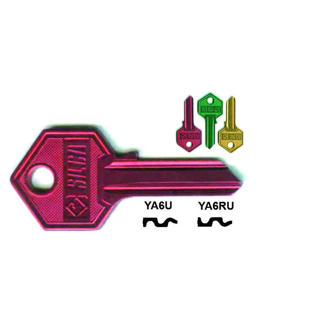 Chiavi per cilindri yale 4 spine grandi