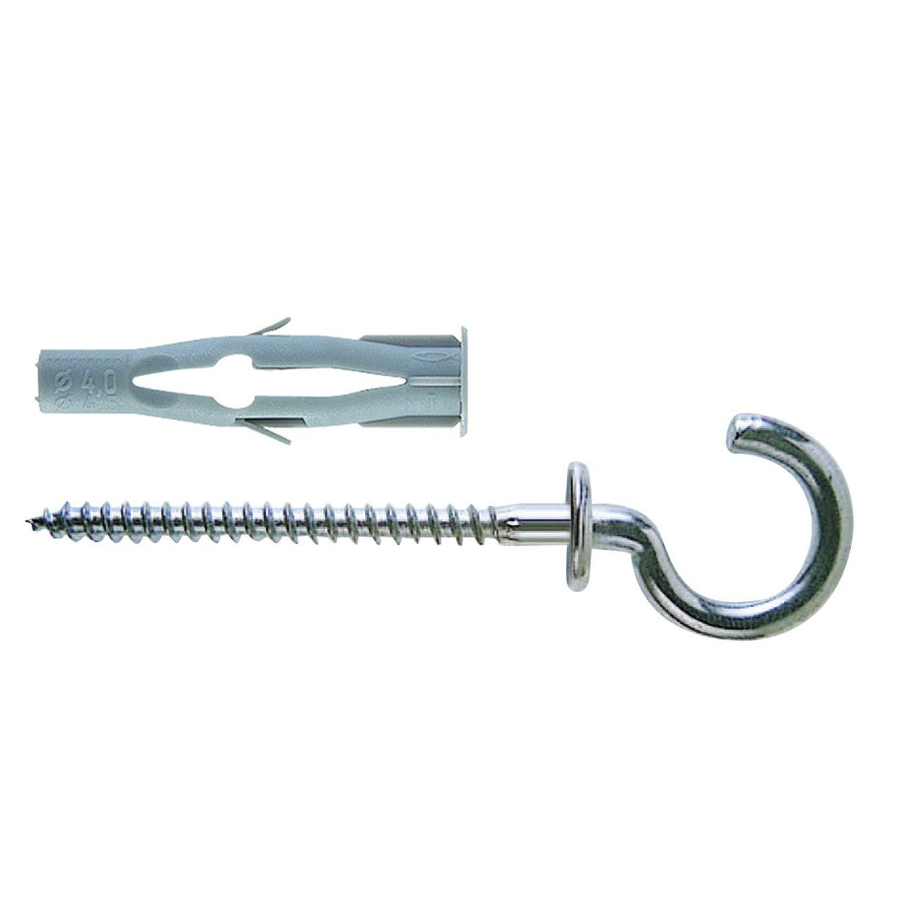 Tassello in nylon occhiolo aperto fu-r - Ø mm.8x50 occhiolo mm.4,5x83 - 25 pz