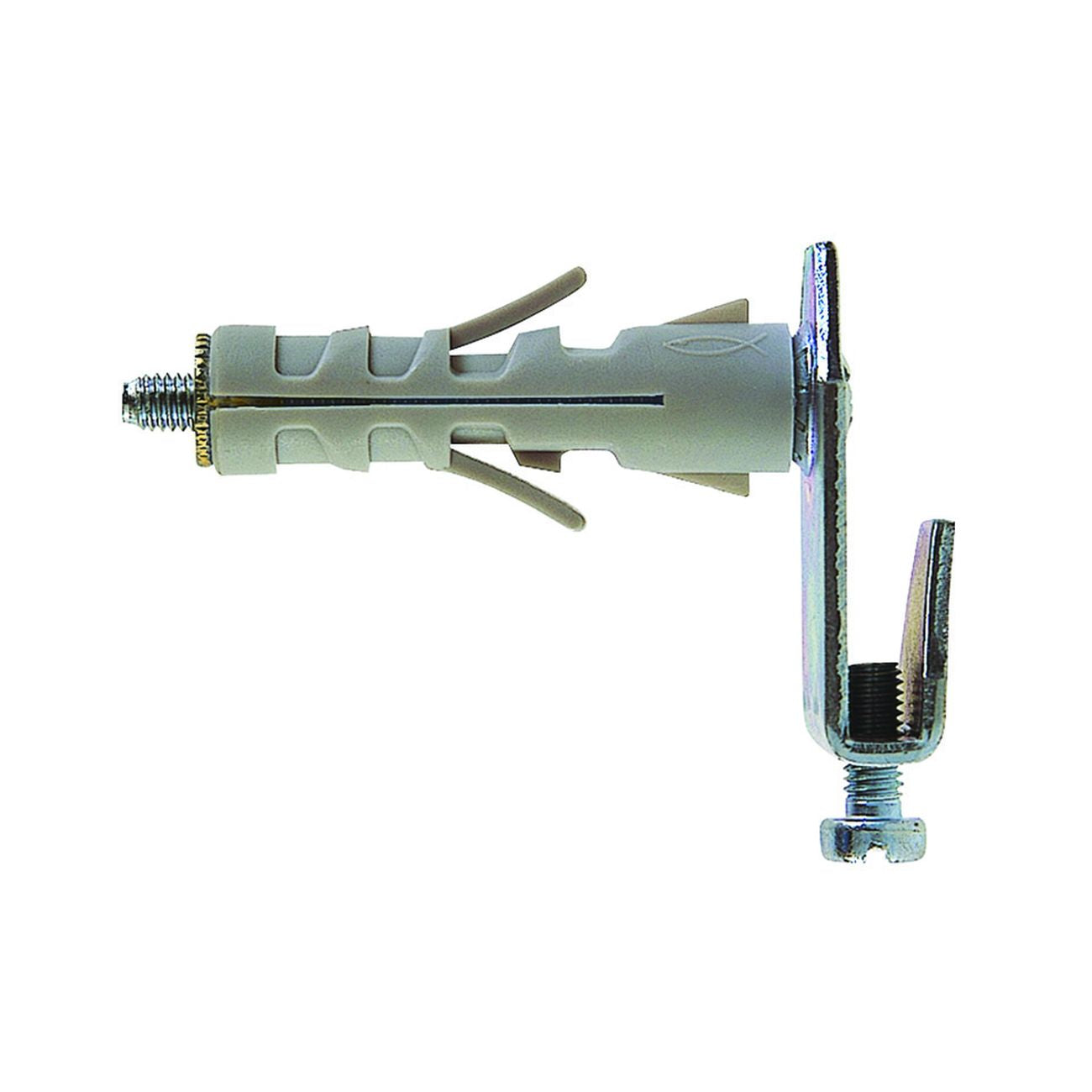 Tassello in nylon con gancio sb - sb 12/10 Ø mm.12x45 con gancio piatto regolabile - 25 pz