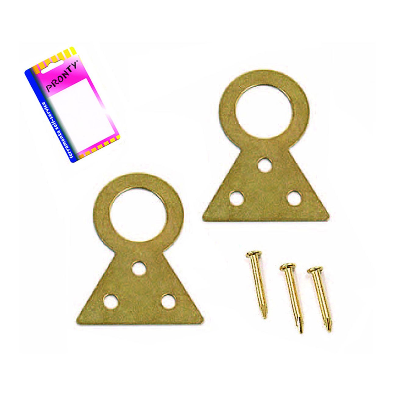 Attaccaglie fisse ottonate in blister