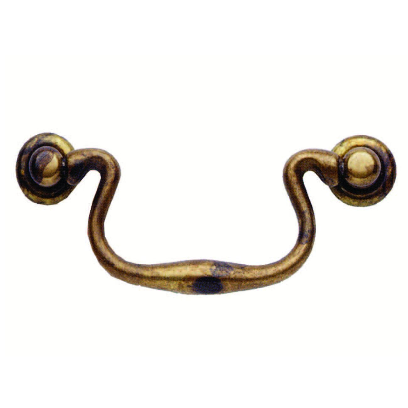 Maniglie per mobili snodate mod.03019 in ottone anticato
