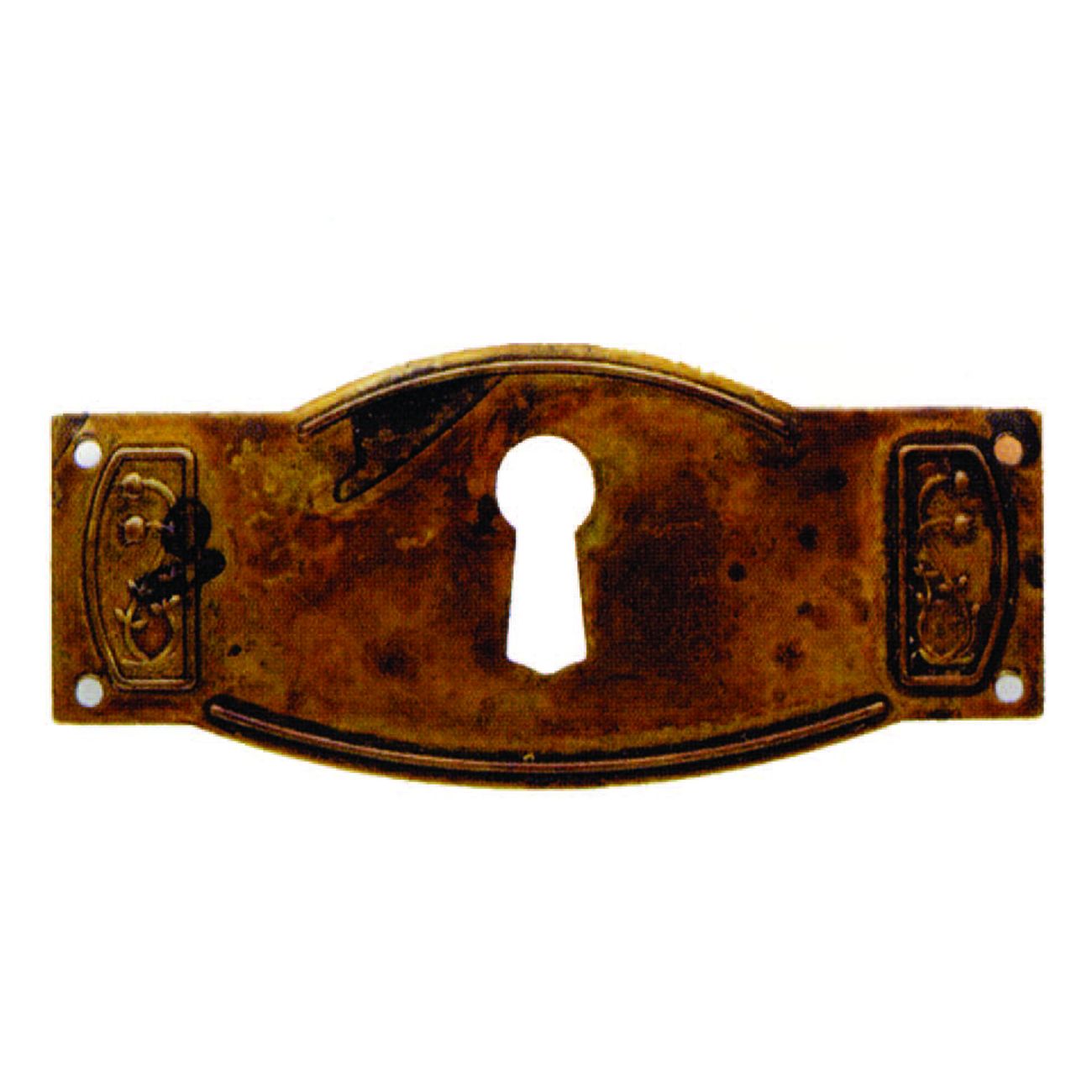 Bocchette per mobili sagomate mod.30698 in ottone anticato