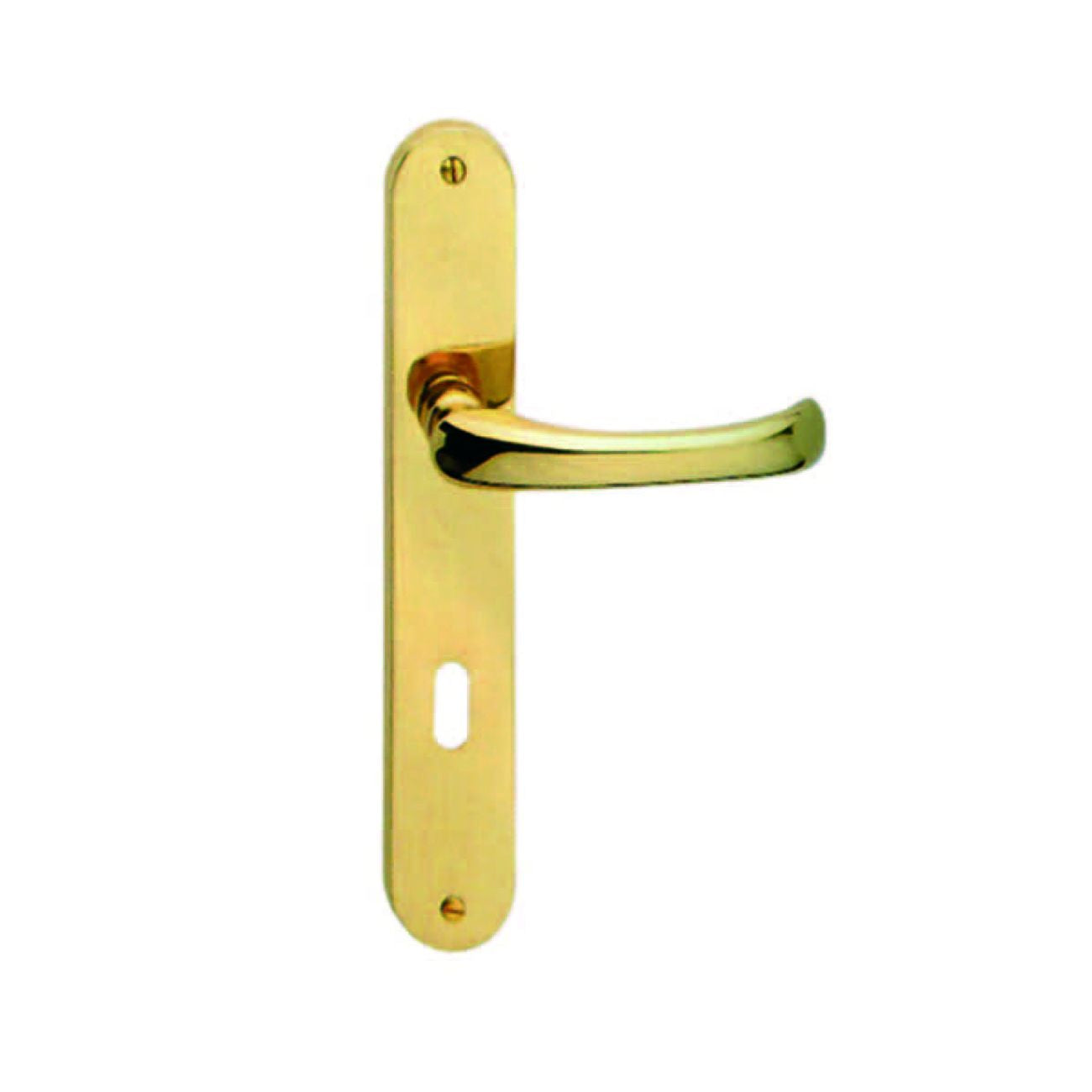 Maniglia rio con placca in ottone - mm.90 foro normale - 2 pa