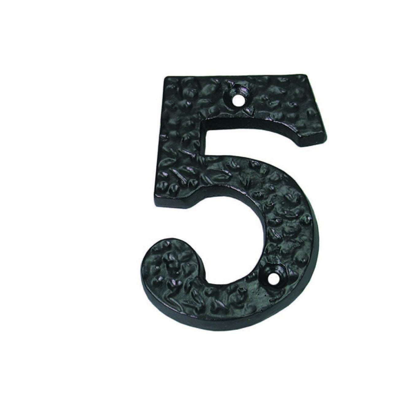 Numero civico 5 in ferro nero opaco