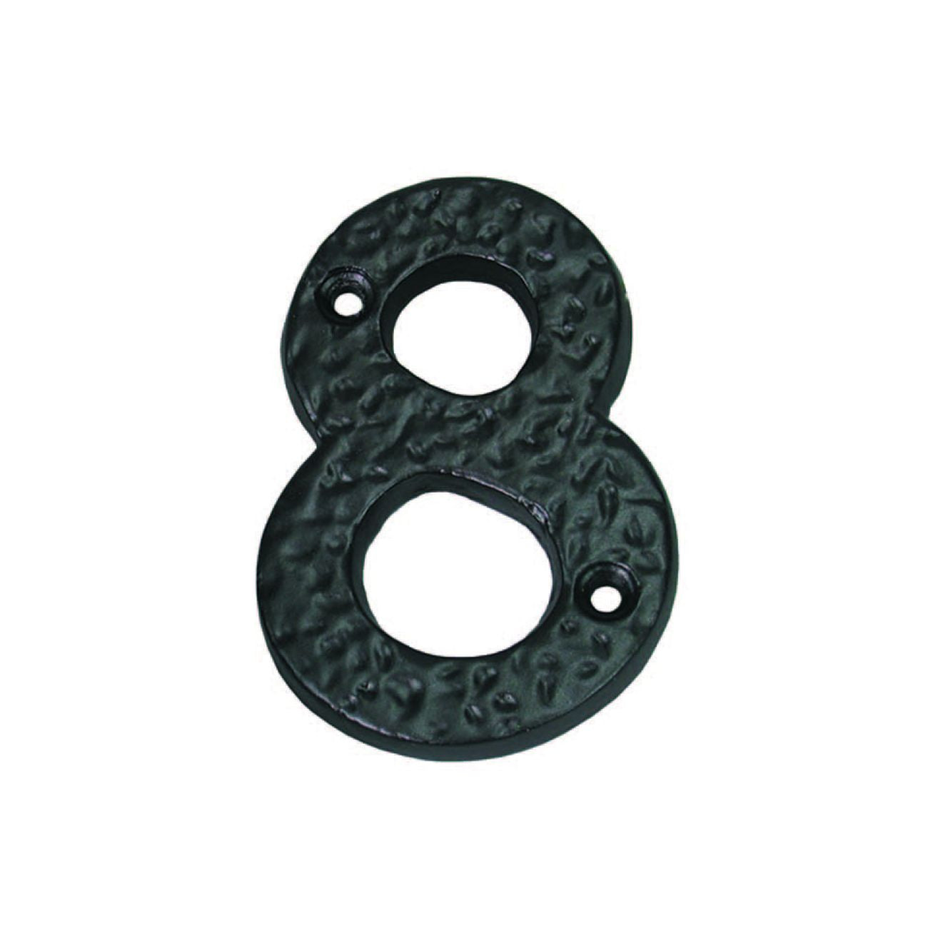 Numero civico 8 in ferro nero opaco