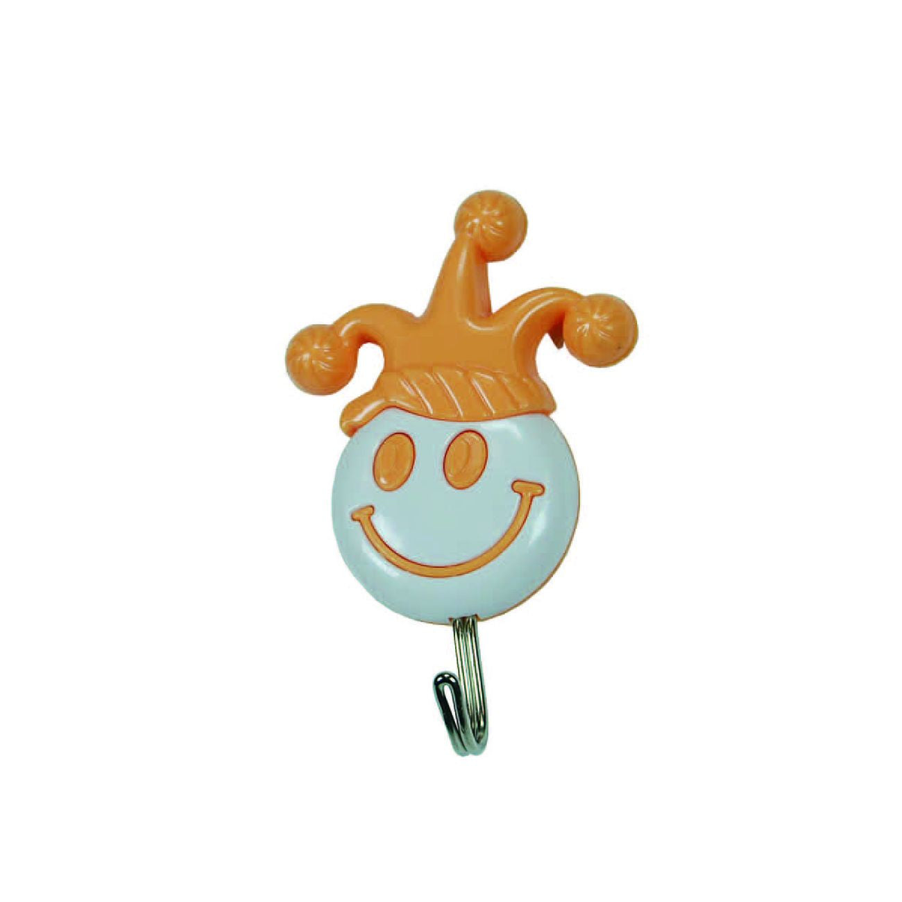 Ganci adesivi plastica smile giullare - mm.58x95h., in blister da pz.2