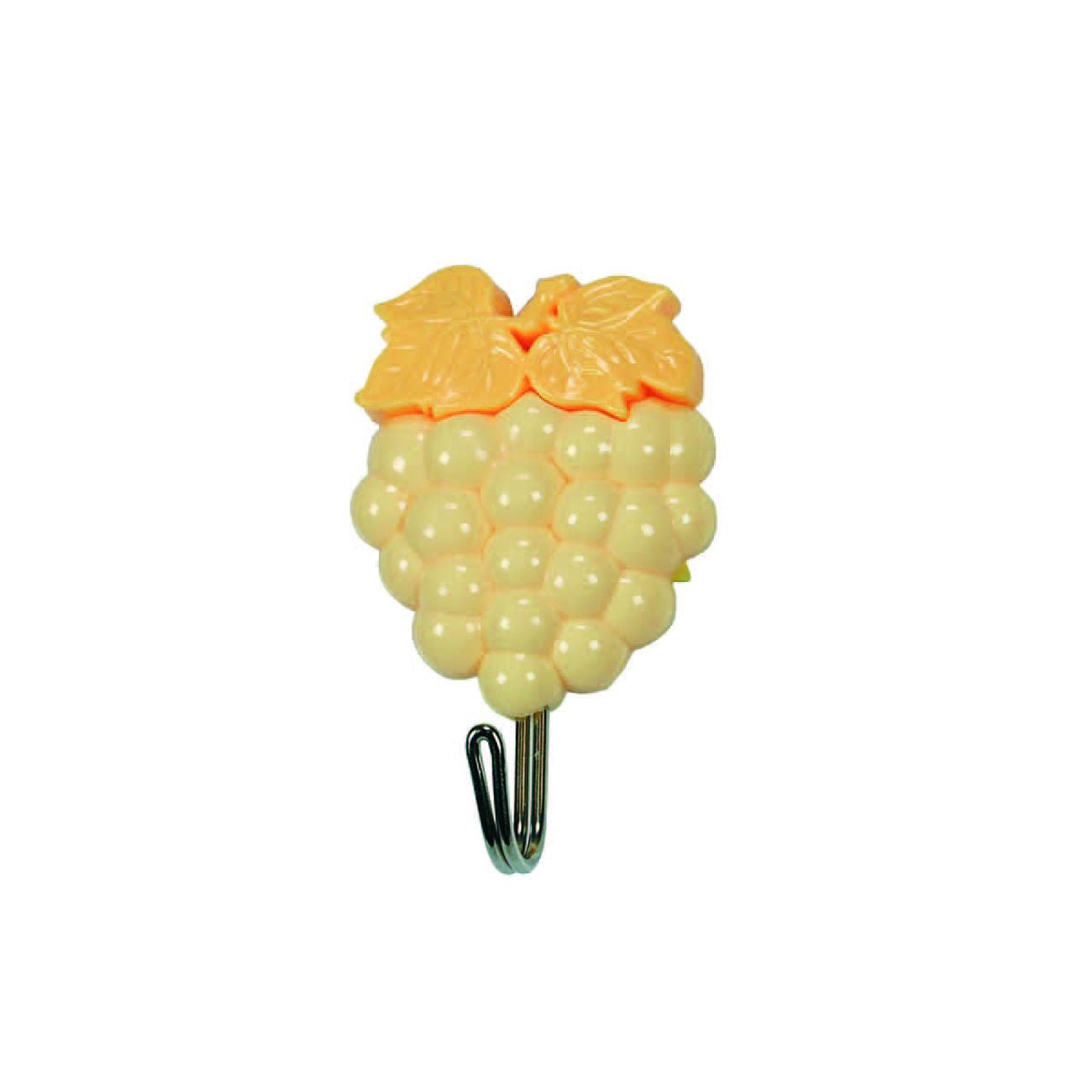 Ganci adesivi plastica frutta uva - mm.50x80h., in blister da pz.2