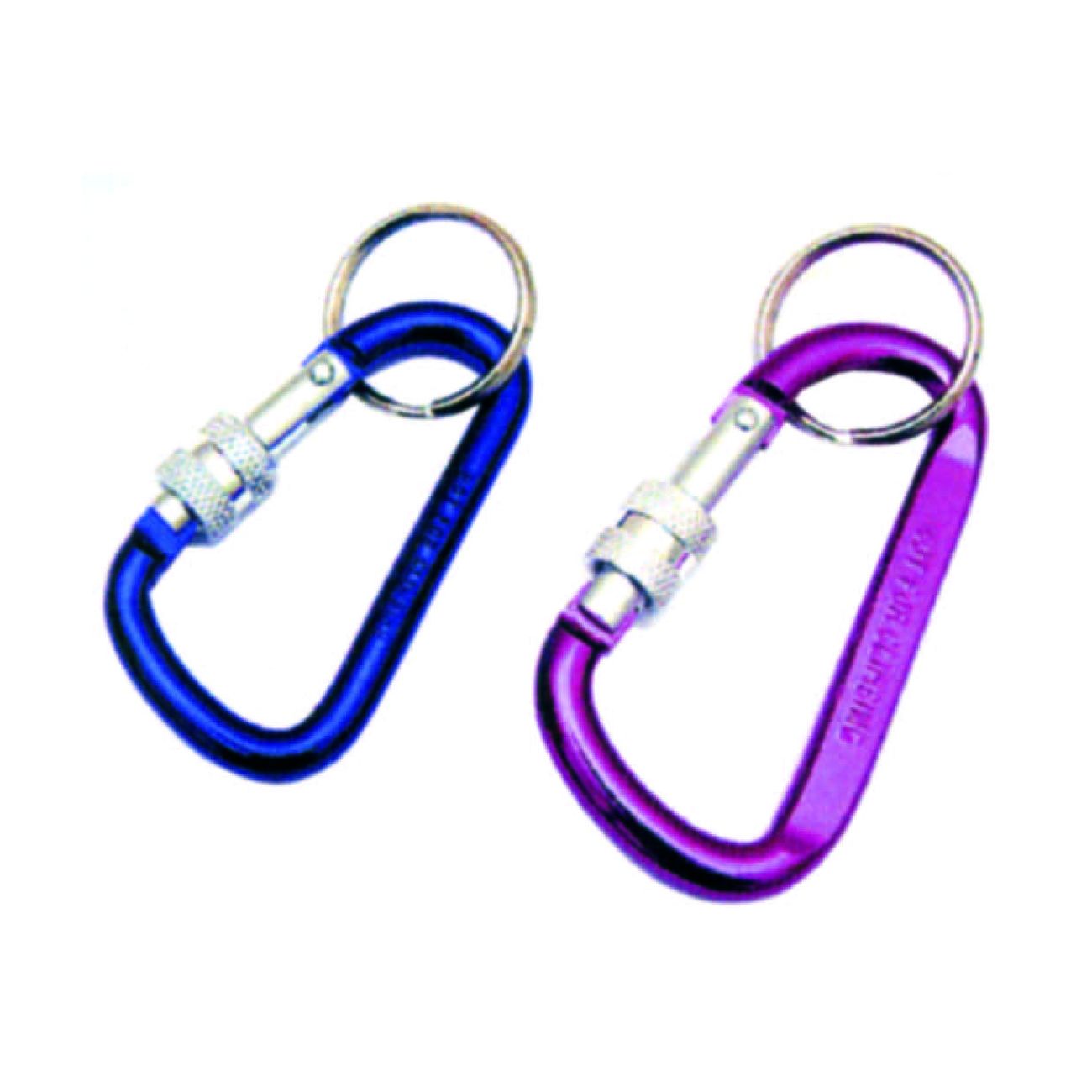 Moschettoni A Vite Portachiavi In Alluminio Con Anello - ø mm.8x80 - 25 pz