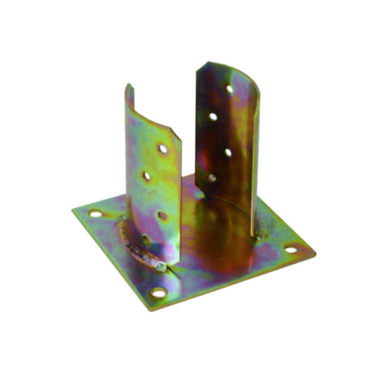 Supporto a pavimento con piastra per palo tondo