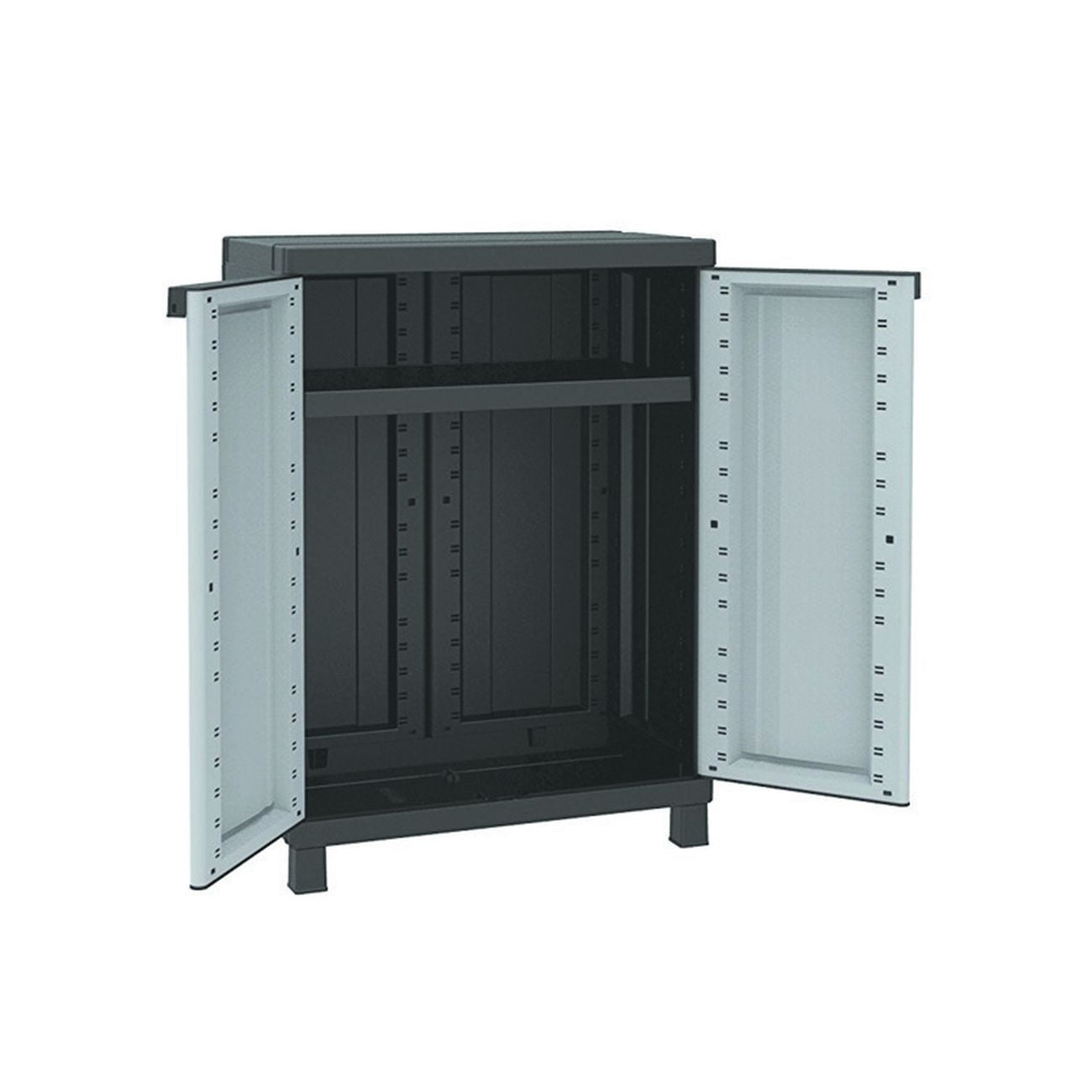 Armadio tuttopiani basso serie twist black 680 - mm.680x390x915h.