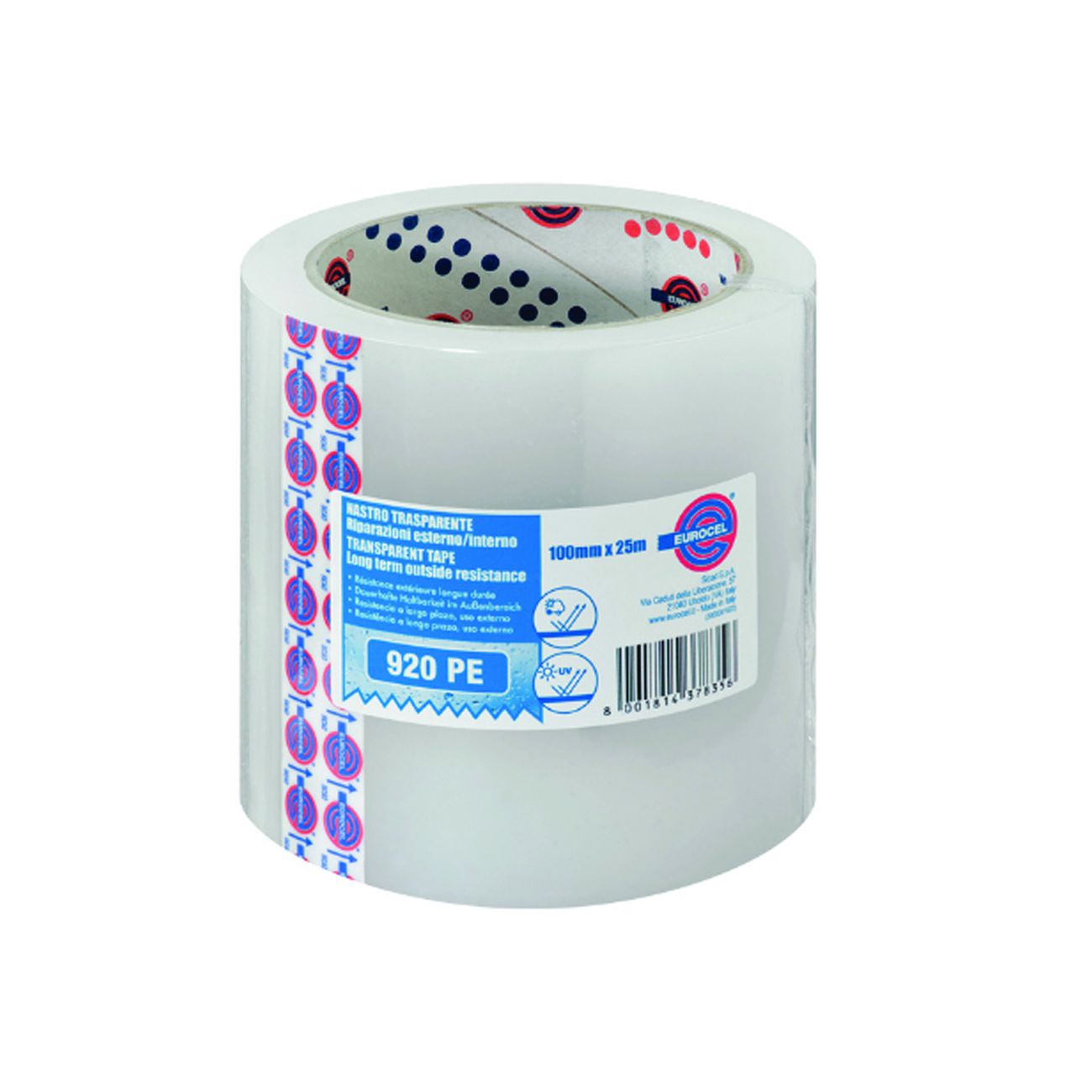 Nastro adesivo in polietilene trasparente uso esterno