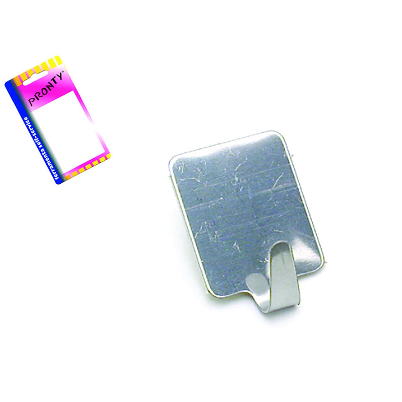 Ganci adesivi inox in blister - in bl.2 pz. - 12 bl
