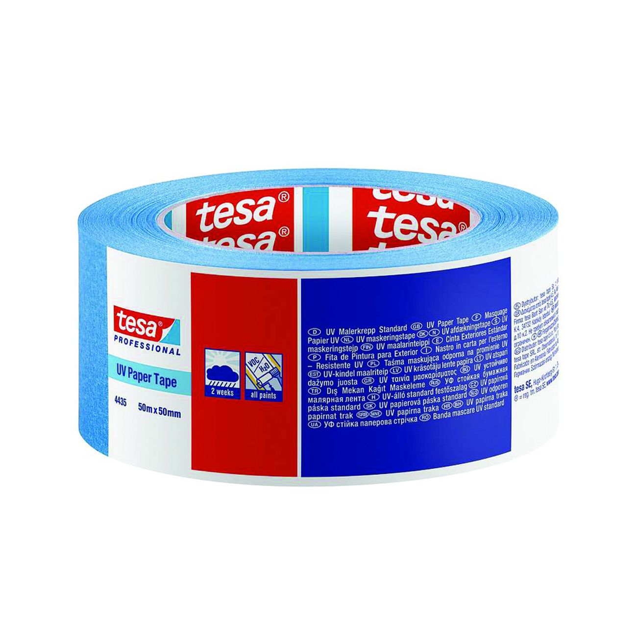 Nastro carrozziere blu 4435 - mm.50h. in rotoli da mt.50 - 6 pz