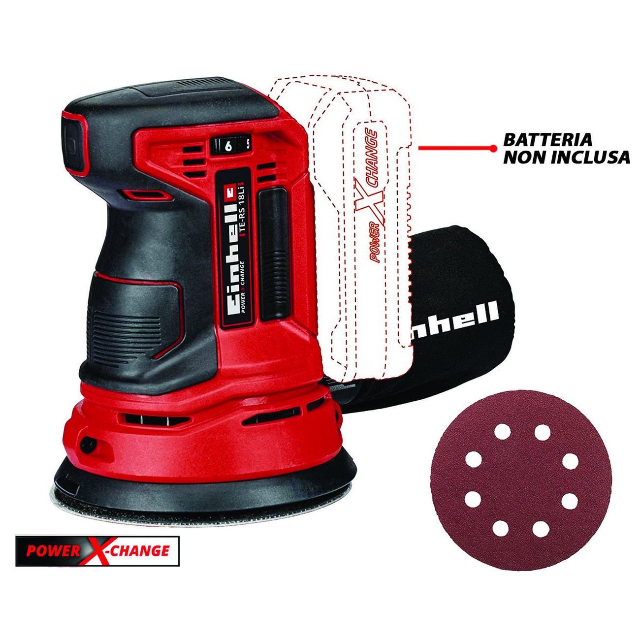 Levigatrice rotorbitale a batteria 18v (te-rs 18 li)