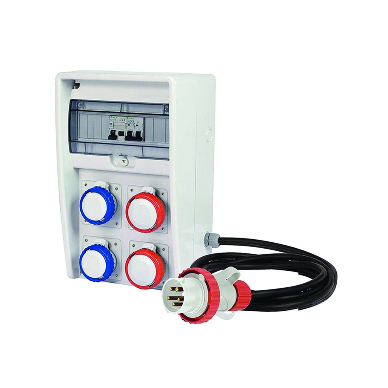 Quadro ulisse asc portatile con mglia 2 prese + 2 prese ip67 - dnsioni mm.177x250x403h. - colore grigio