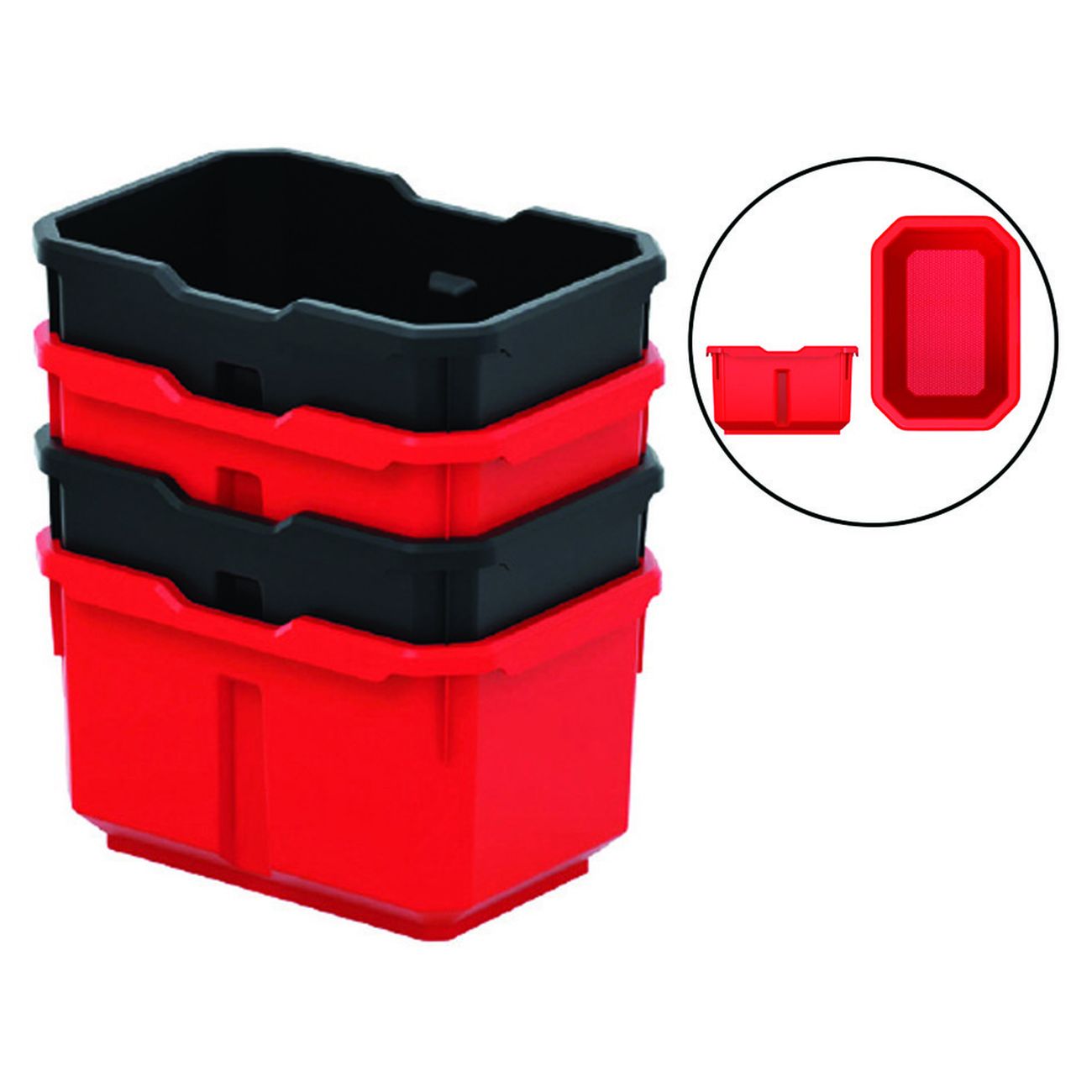 Vaschetta portaminuteria titan set pezzi 4 - mm.158x110x95h. art.ktis16