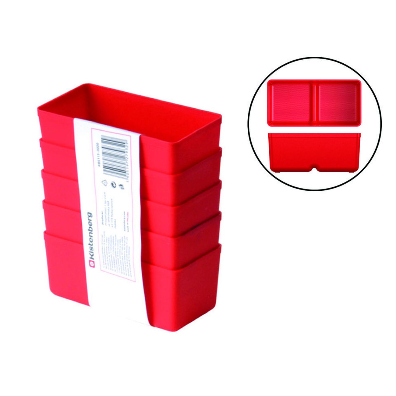 Vaschetta portaminuteria unite set pezzi 5 kbs115 - mm.110x55x55h.