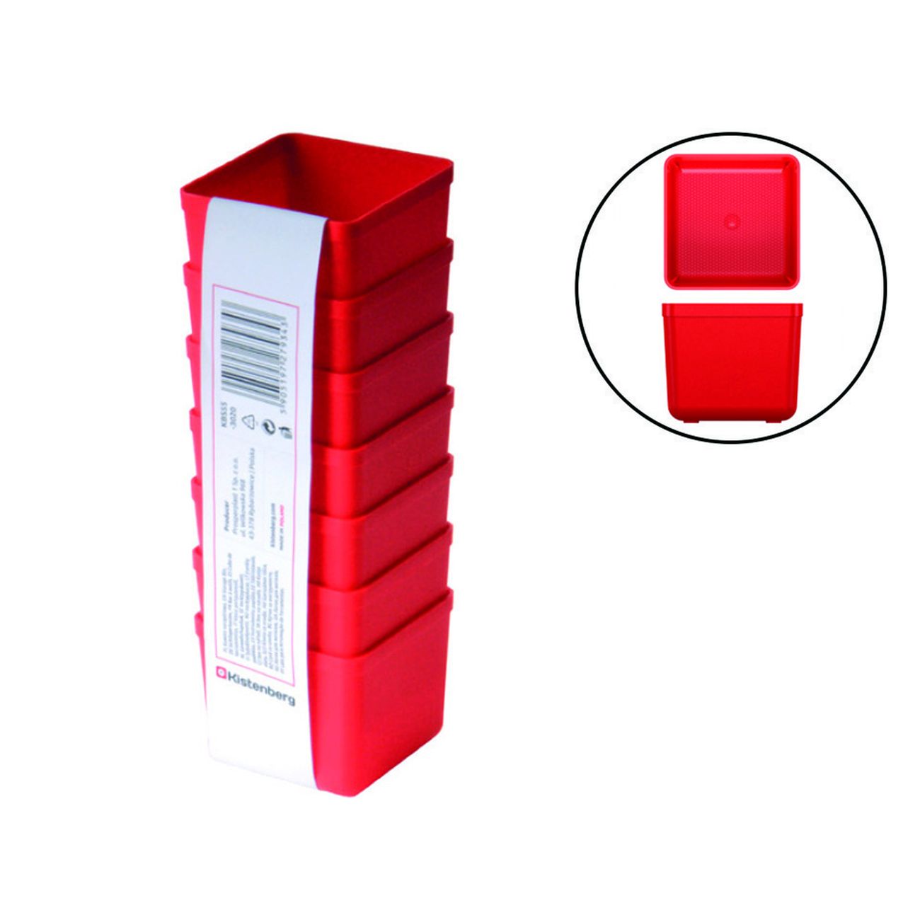 Vaschetta portaminuteria unite set pezzi 7 - mm.55x55x50h. art.kbs55 - 1 cf