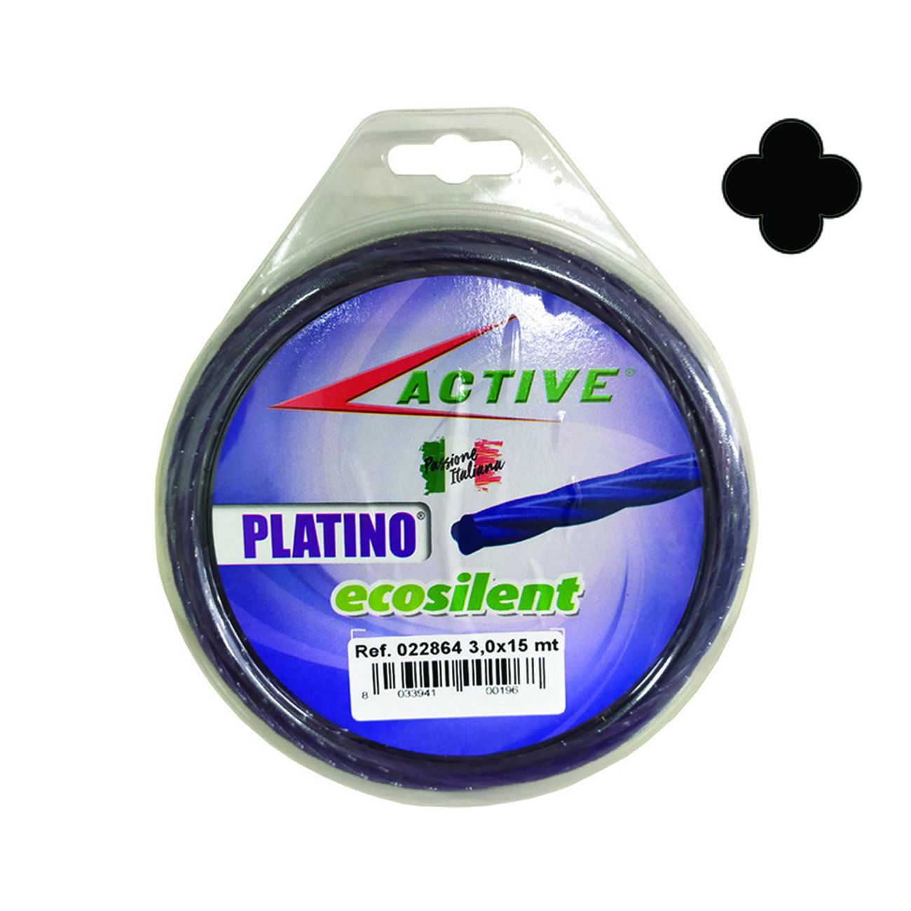 Filo nylon platino ecosilent elicoidale viola per decespugliatori