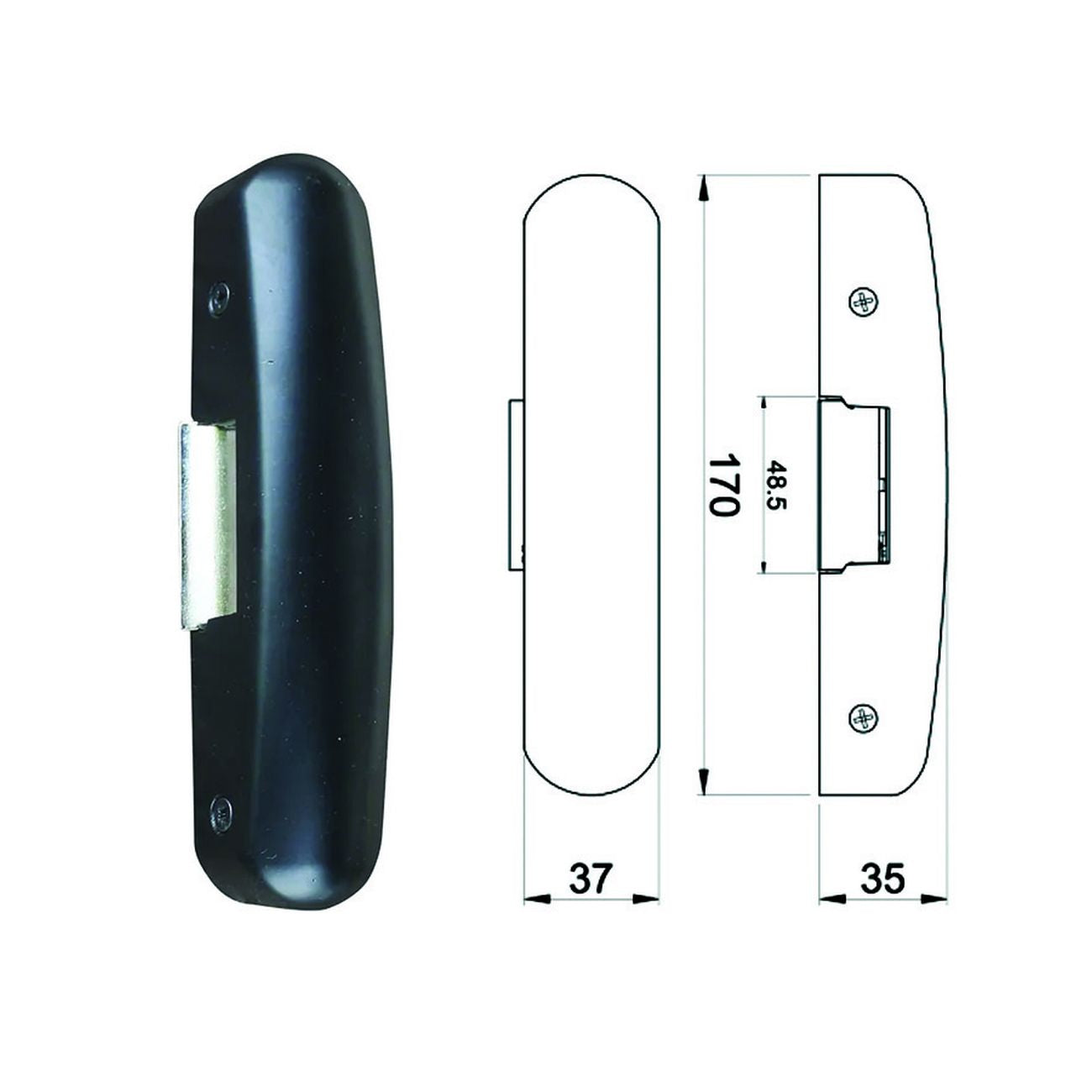 Incontri elettrici per porte antipco 9540 - colore nero