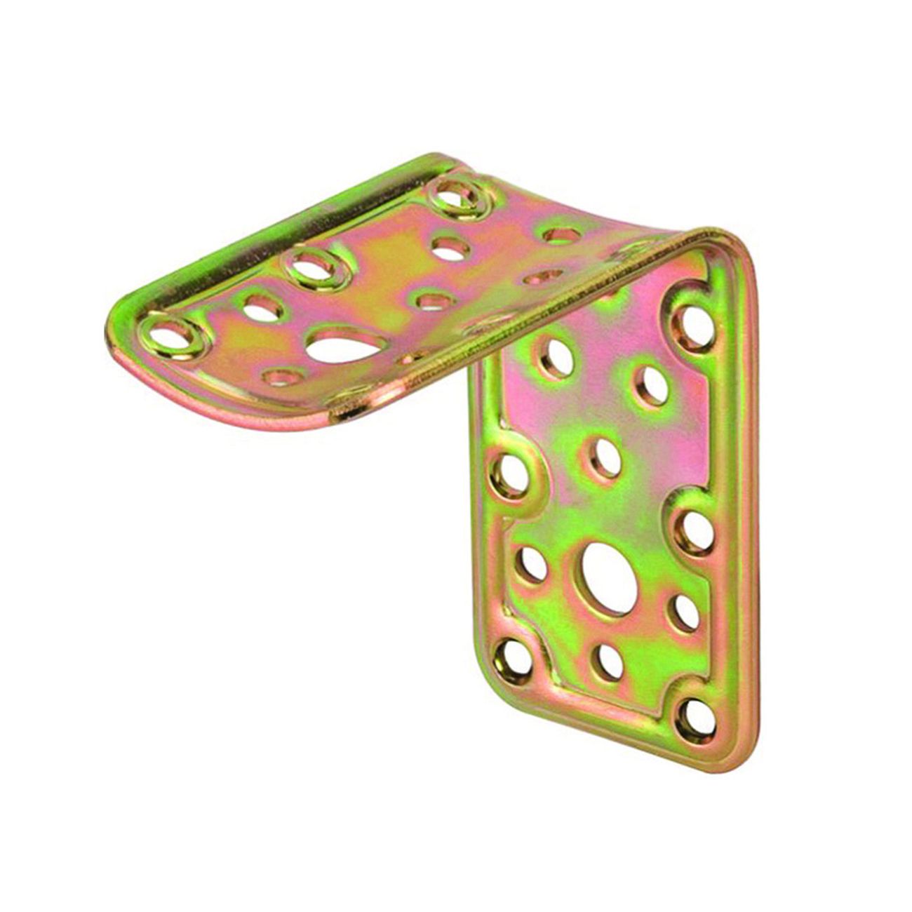 Piastra Di Giunzione A 90° Per Incrocio Piano E Tondo Ø Mm.80 Art.910 - mm.80x80 - spessore mm.2,2 - 5 pz