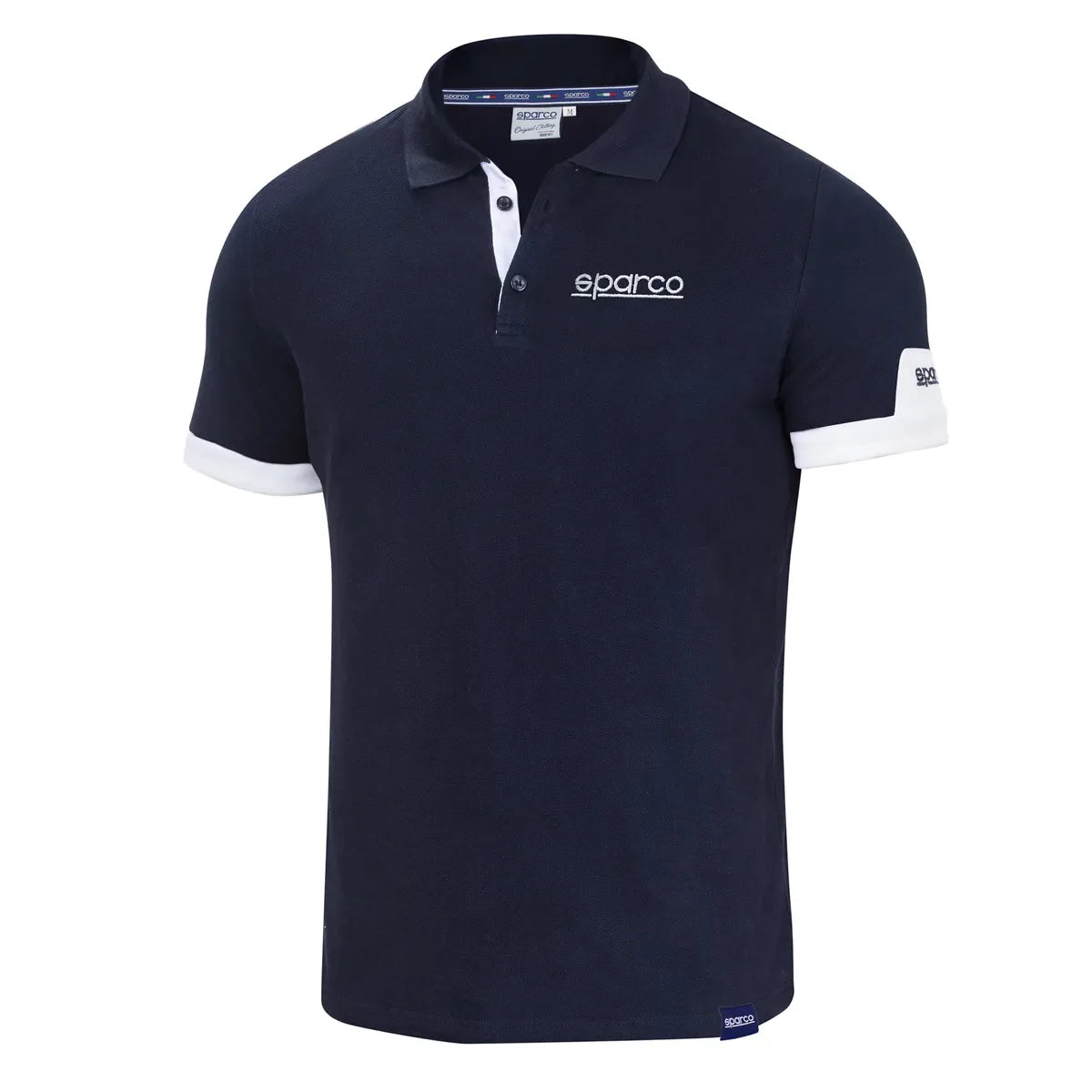 Polo Sparco Corporate in cotone Blu Marine