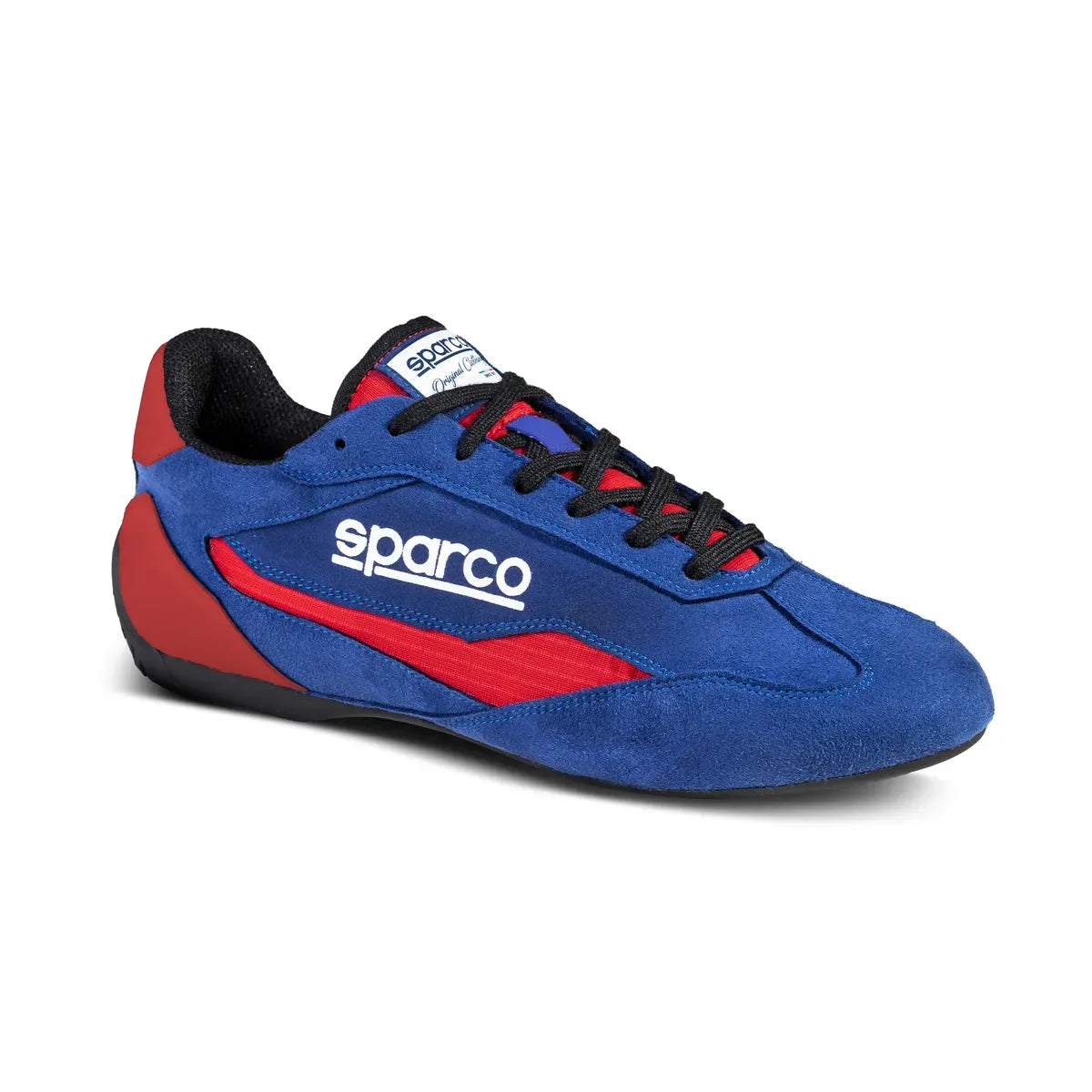 Scarpe Sparco S-Drive in microfibra e tessuto con suola racing Blu Marine / Rosso