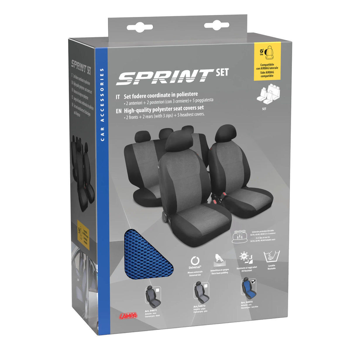 La confezione di Sprint, set fodere coordinate